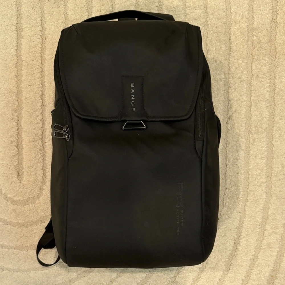 BANGE Waterproof Business Travel Backpack Black Laptop Carry-On Bag